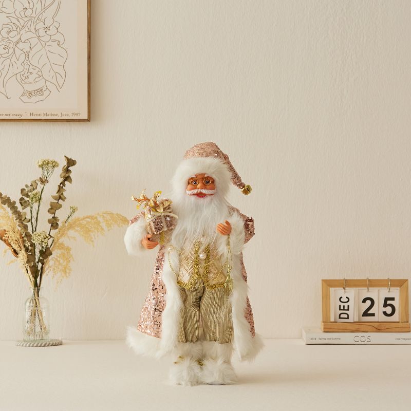 Christmas,Rose gold Santa Claus - Christmas decoration